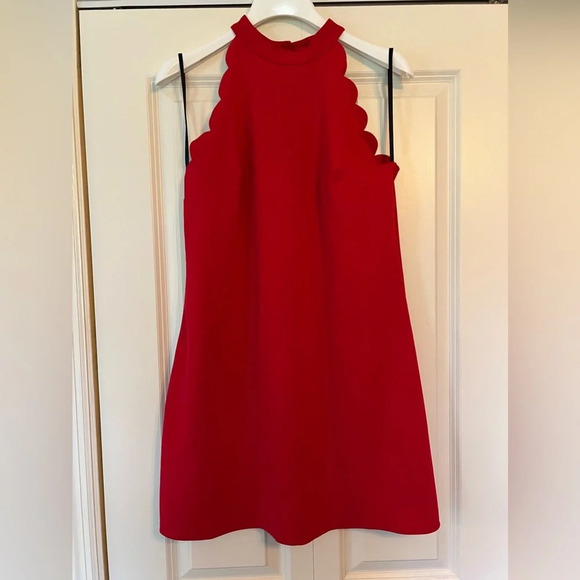 BCX Red halter shift dress. Size L. - Picture 1 of 6